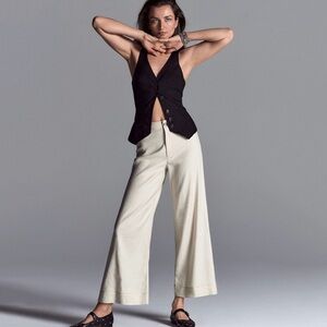 Maeve The Ettie High-Rise Crop Wide-Leg Pants: Linen Edition